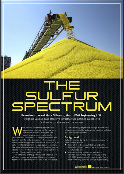 The Sulfur Spectrum Producers Matrix PDM